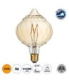 GLOBOSTAR® ACORN 99163 Λάμπα E27 A120 LED 4W 350lm 360° AC 220-240V IP20 Ultra Θερμό Λευκό 2200K Dimmable - Zig Long Filament Chip - Μελί - Μ12 x Π12 x Υ17cm - 3 Χρόνια Εγγύηση